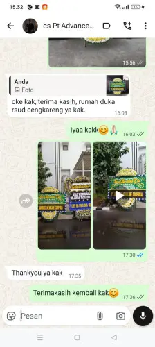 Testimonial Papan Bunga Pernikahan margahayu tengah