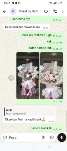 Testimonial Buket Bunga margahayu tengah