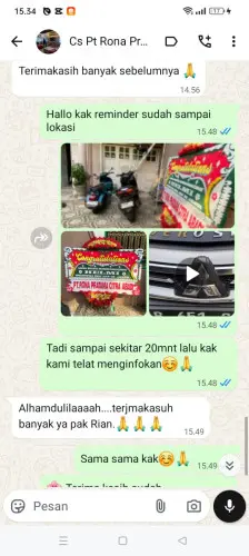 Testimonial Papan Bunga margahayu tengah