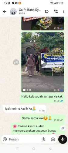 Testimonial Papan Bunga margahayu tengah